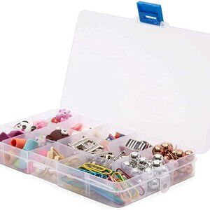 Juvale Clear Jewelry Box 6 Pack Plastic Bead Storage Container, Earrings Storage